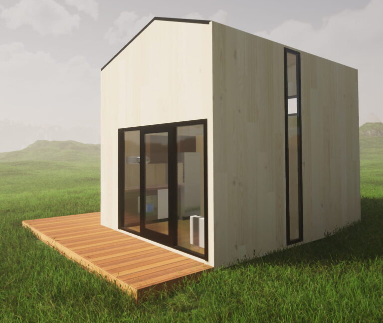ein Haus auf dem Gras